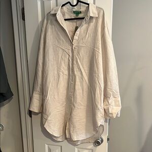 J. Crew Light Cream Collared Shirt